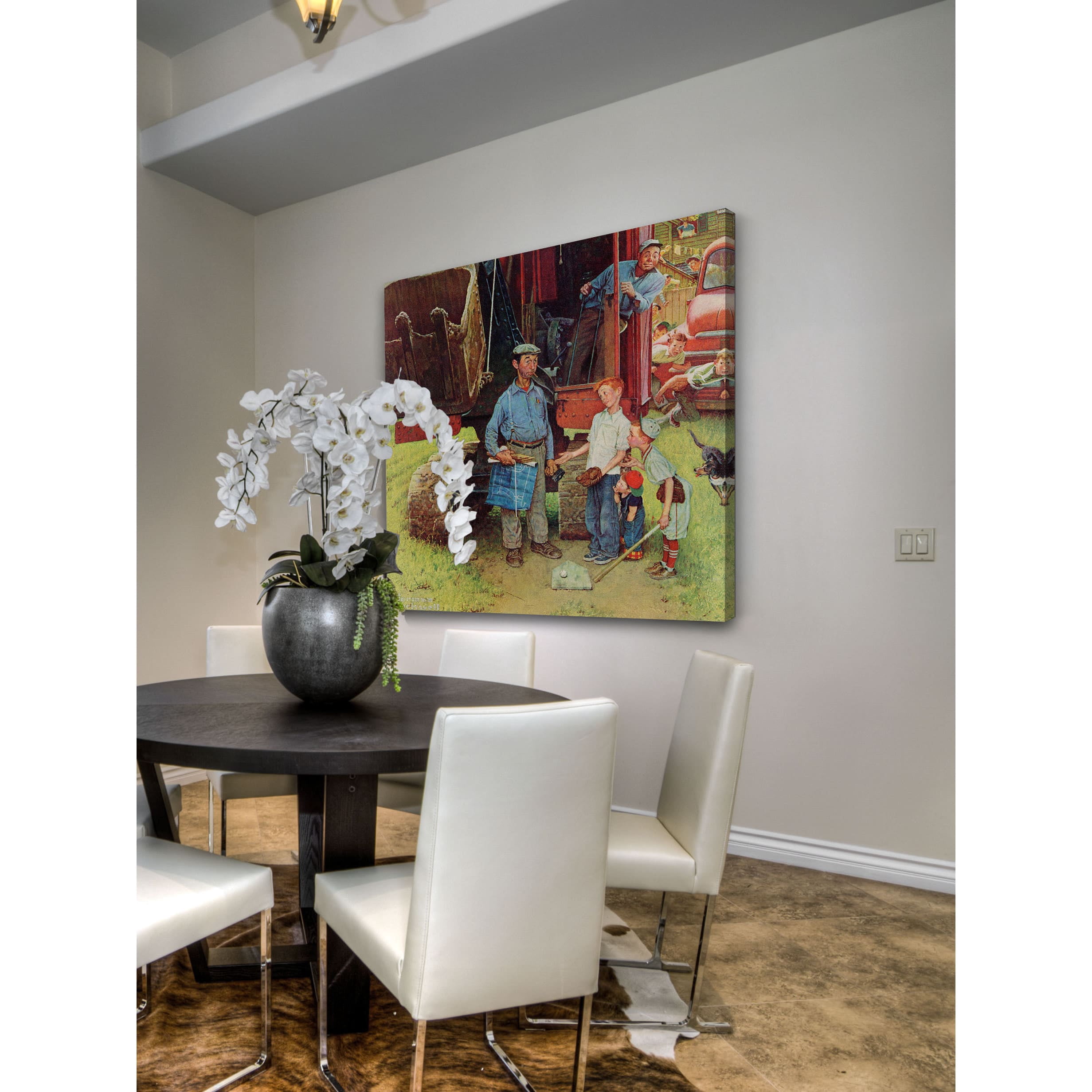 Marmont Hill "Construction Crew" by Norman Rockwell Painting Print on Canvas