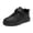 Black, variant on PFWOWB Boys Girls Court Sneakers Hook-and-Loop Low-Top Shoes for School and Everyday Wear (Black,4)