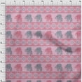 thumbnail image 3 of oneOone Tissu Polyester Lycra Imprimé Floral & Éléphant au Mètre 56 Pouces de Large, 3 of 4