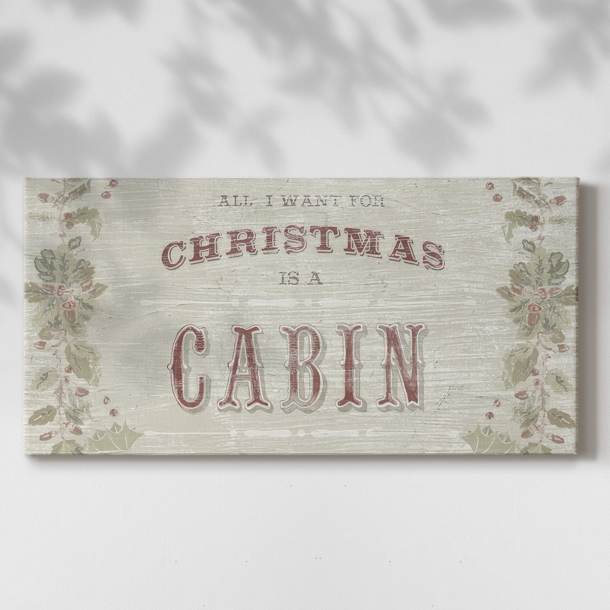 Cabin Christmas Collection C- Gallery Wrapped Canvas