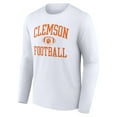 thumbnail image 2 of Men's White Clemson Tigers First Sprint Team Long Sleeve T-Shirt, 2 of 3