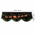 thumbnail image 3 of 2 Pack Christmas Window Scarf Valance, Black and White Living Room Decor with Snowman and Reindeer Prints, Fireplace Decorations for Living Room Mantle, Curtain for Door Window,, 3 of 8