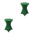 thumbnail image 3 of Guardoinrt Nappe Ronde Extensible pour Mariage d'Hôtel Facile d'Entretien Polyvalent Respectueux de l'Environnement Polyester Ajustement Vert 2Set, 3 of 6