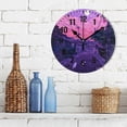 thumbnail image 3 of Yayeee 10" Wall Clock Battery Operated Quartz Round Silent Non-Ticking Home Decor, White Cat Walking, 3 of 6