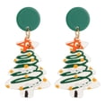 thumbnail image 2 of Pendientes navideños Sunnimix para mujer árbol Stud, 2 of 5