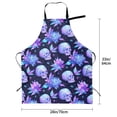 thumbnail image 2 of Kdxio flower starry sky Skull Apron with Pockets Adjustable Kitchen Aprons for Men Women Waterproof Aprons for Cooking,Drawing,Crafting, Baking Household Cleaning, 2 of 5