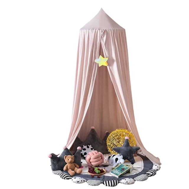 Monstrate Toldo versátil de poliéster para decoración de habitación y protección eficaz contra mosquitos, dosel de cama plegable Juegos de cama rosa