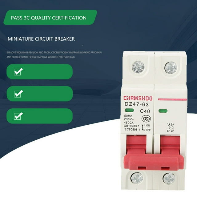 230V Home Hotel Circuit Breaker Replacement Bedroom Single Handle Dorm Restaurant Circuitbreakers Power Main Switch Controller Component Accessories 20A