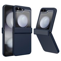 Deck for Samsung Galaxy Z Flip 6 Case with Hinge Protection, Z Flip 6 Case with Outer Screen Protection, HD Clearly Full body Shockproof Case for Samsung Galaxy z flip 6 (2024),Darkblue