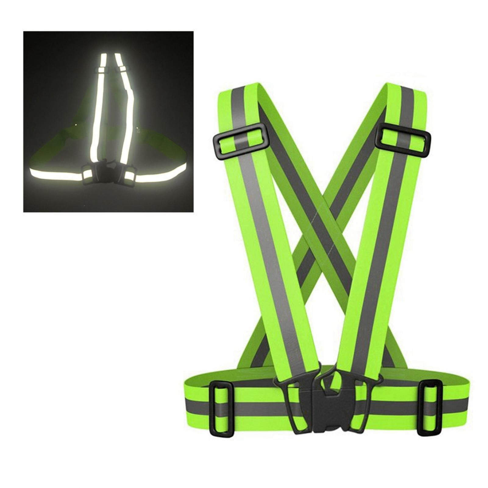 Ceinture Reflechissante Gilet Elastique Reflechissant Poids 120g pour Course Construction Vert Fluorescent Walmart
