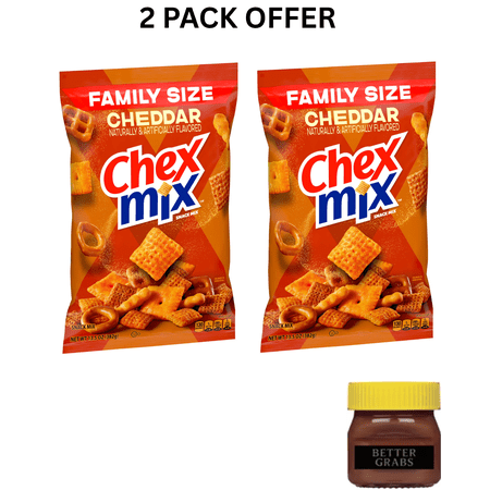 Chex Mix Cheddar Snack Mix, Savory Snack , Family Size, 13.5 oz