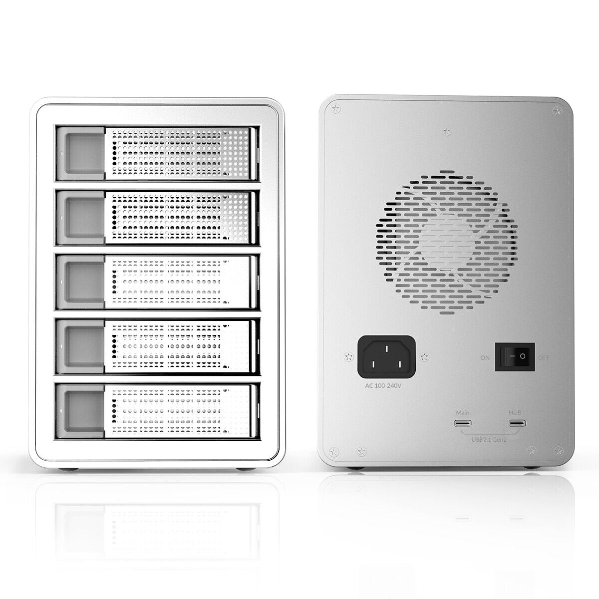 ORICO 5 Bay Hard Drive Enclosure Type C 10Gbps for 2.5/3.5in HDD SSD Enclosure HDD Docking Station