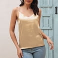 thumbnail image 2 of Top A Bretelles En Satin Pour Femme elegant Haut A Bretelles Avec Decollete En V Bretelles Reglables Top A Fines Bretelles Pour Femmes Big Tall Top Sports Top Women 25th Birthday Tops for Women Top, 2 of 5
