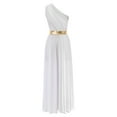 thumbnail image 3 of Alvivi Robe en Chiffon à une Épaule Grecque Toga Mythos Athena Rome Noblesse Blanche TTG, 3 of 7