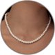 thumbnail image 2 of Collar de perlas Gargantilla de perlas de imitación redondas delicadas de 6/8 mm Collar de perlas de boda Joyería delicada para mujeres Regalos de joyería simples para dama de honor, 2 of 4