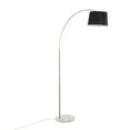 thumbnail image 4 of March Contemporary Floor Lamp in White Marble and Nickel with Black Linen Shade by LumiSource, 4 of 7