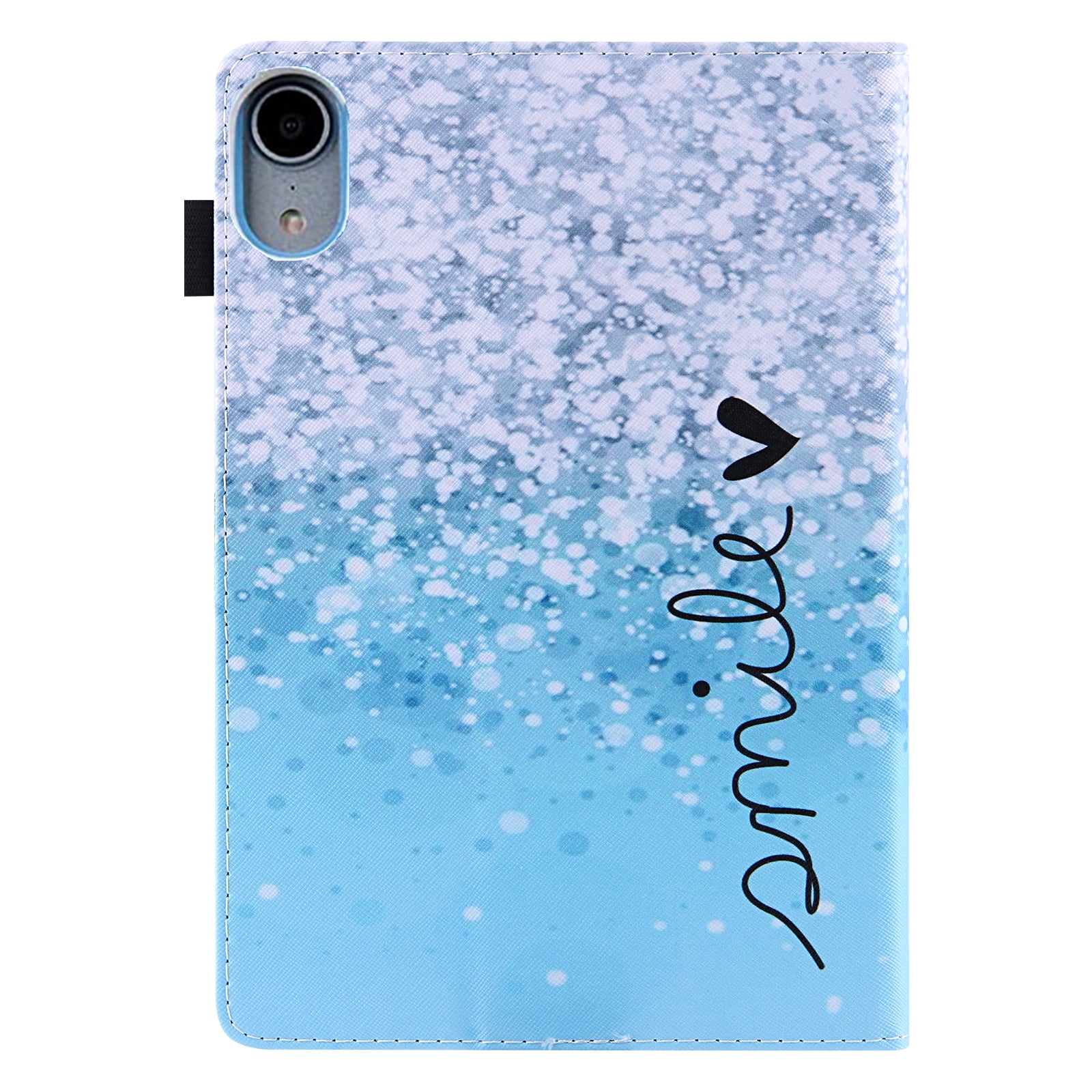 Allytech for Apple iPad 10th Generation 10.9 inch Case 2022 with Stand Pencil Holder Card Pockets [Auto Wake/Sleep] Slim PU Leather Magnetic Smart Folio Wallet Shockproof Cover, Blue Bubbles Smile