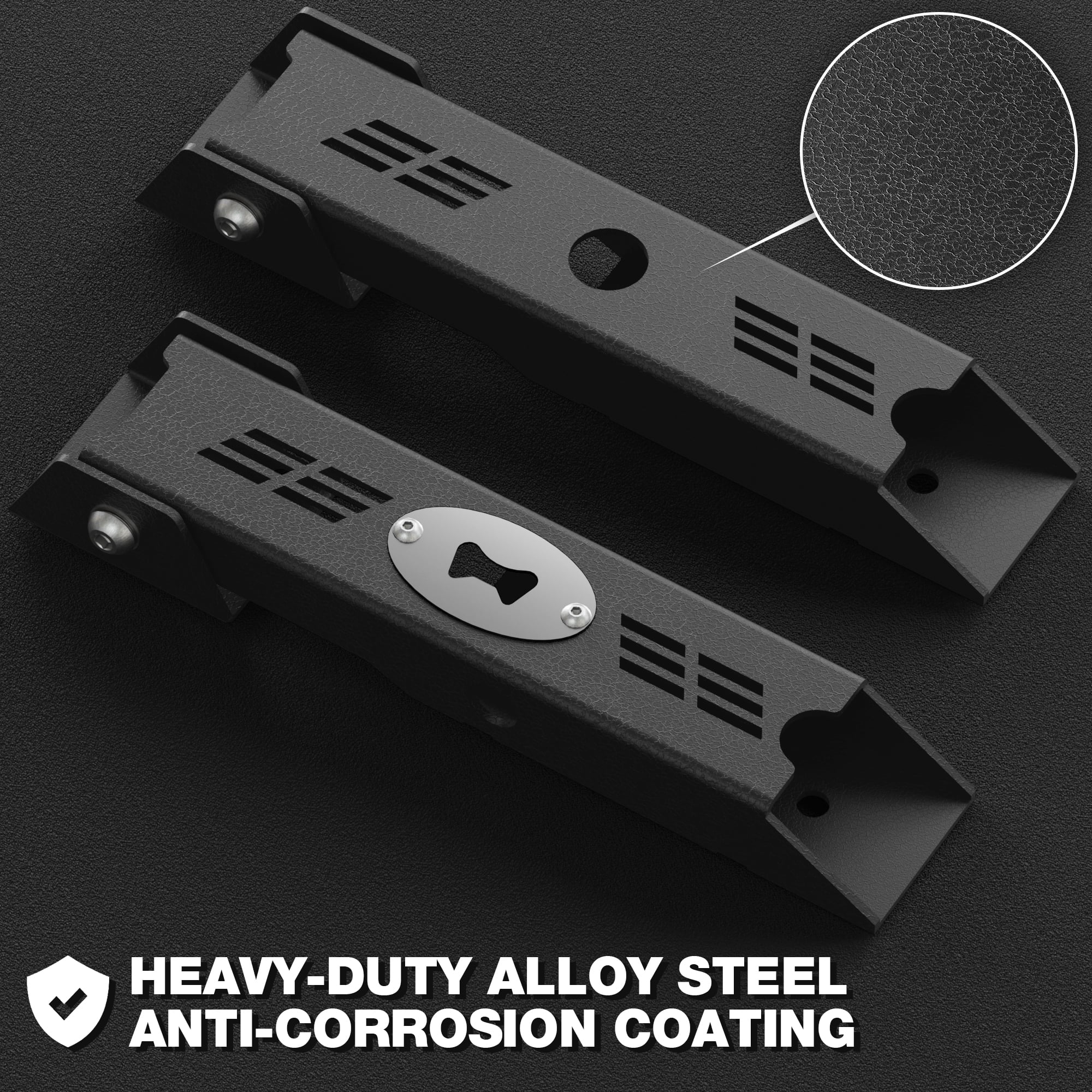 POFENZE Heavy Duty Reinforced Tailgate Hinge Set for 2007-2018 Jeep Wrangler JK JKU Steel Jeep Rear Door Hinges Tail Gate Hinge Bracket for 2/4 Door (Black)