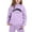 Purple, variant on Little Outfits for Girls Sets Casual Winter Wear Trendy Printed Hooded Sweatshirt Fall Girls Clothes Coffee Size 7-8T