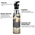 thumbnail image 3 of Yayeee 20oz Insulated Water Bottle Double Wall Stainless Steel with Flip Straw Lid, Black Halloween Cat, 3 of 7