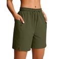 thumbnail image 7 of JYnXIANTI Shorts for Women Lightweight Elastic Waist Zipper Pockets Shorts Quick Dry Workout Athletic Shorts Summer Outfits, 7 of 7