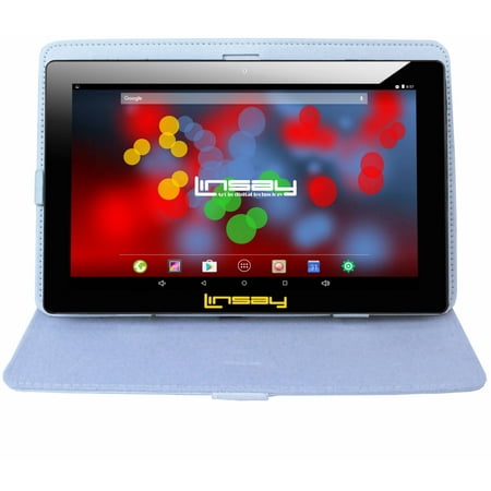 Linsay 10.1" 1280x800 IPS 2GB RAM 32GB Storage Android 12 Tablet with Case White