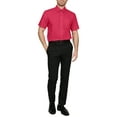 thumbnail image 3 of J. METHOD Men's Classic Regular Fit Button Down Short Sleeve Solid Color Dress Shirts S-5XL, 3 of 5