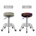 thumbnail image 5 of Fotbe A Bright Abstract Stool Covers Round,Waterproof Round Bar Stool Covers Bar Chair Covers Washable Stool Cushion Slipcover for 12-14 Inch Chair-, 5 of 7
