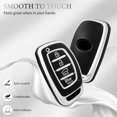 thumbnail image 2 of OFFCURVE Car Key Fob Cover for Hyundai, TPU Key Fob Case Holder for Hyundai Elantra Tucson Sonata Elantra GT Ioniq 4 Buttons Smart Key Protector, Black, 2 of 6