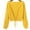 Yellow, variant on Womens Casual Off Shoulder Cropped Sweaters Loose Long Sleeve Sweater Solid Knit Pullover Tops with Drawstring Waist