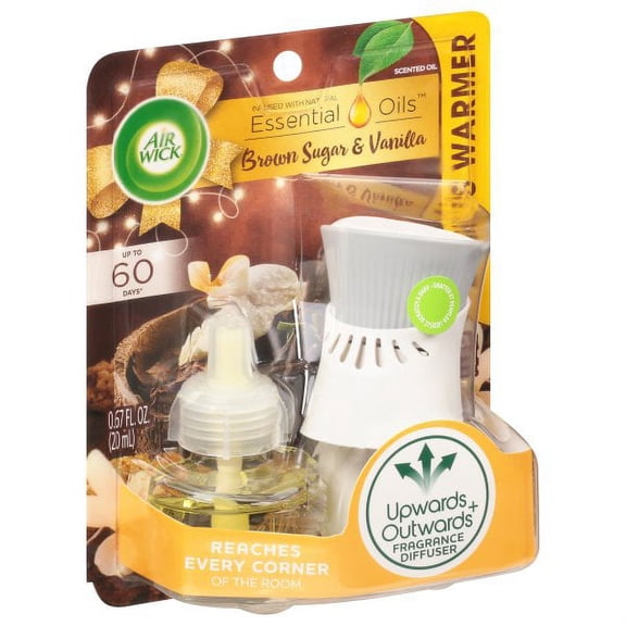 Air Wick Fragrance Infused Essential Oil Plug In Refills, Brown Sugar & Vanilla, 0.67 fl oz