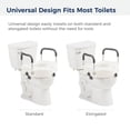 thumbnail image 6 of Drive Medical PreserveTech Secure Lock Raised Toilet Seat, 5" Height, 6 of 7