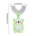 thumbnail image 3 of Children'S U-Shape Toothbrush For 360° Thorough Cleansing,Green Manual Toothbrush L, 3 of 7
