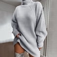 thumbnail image 2 of Sweaters for women Women Long SleeveTurtlenec Winter High Waist Loose Sweater Dress Pullover Jumper ugly christmas sweater women, 2 of 6