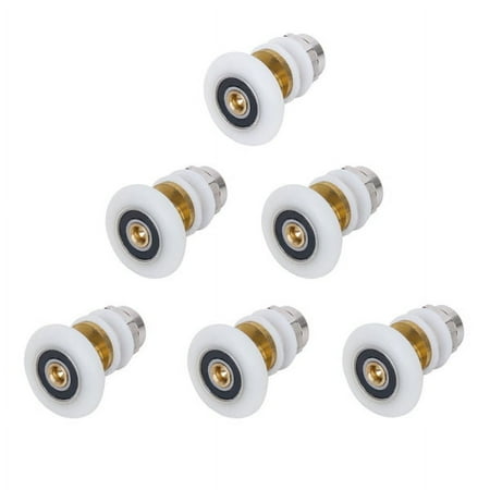 

NUOLUX 6pcs Replacement Bathroom Shower Door Rollers Runner Wheels 25mm Wheel Diameter