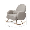 thumbnail image 7 of Nursery Works Compass Rocker in Performance Grey Eco-Weave with Rose Gold Legs, 7 of 7