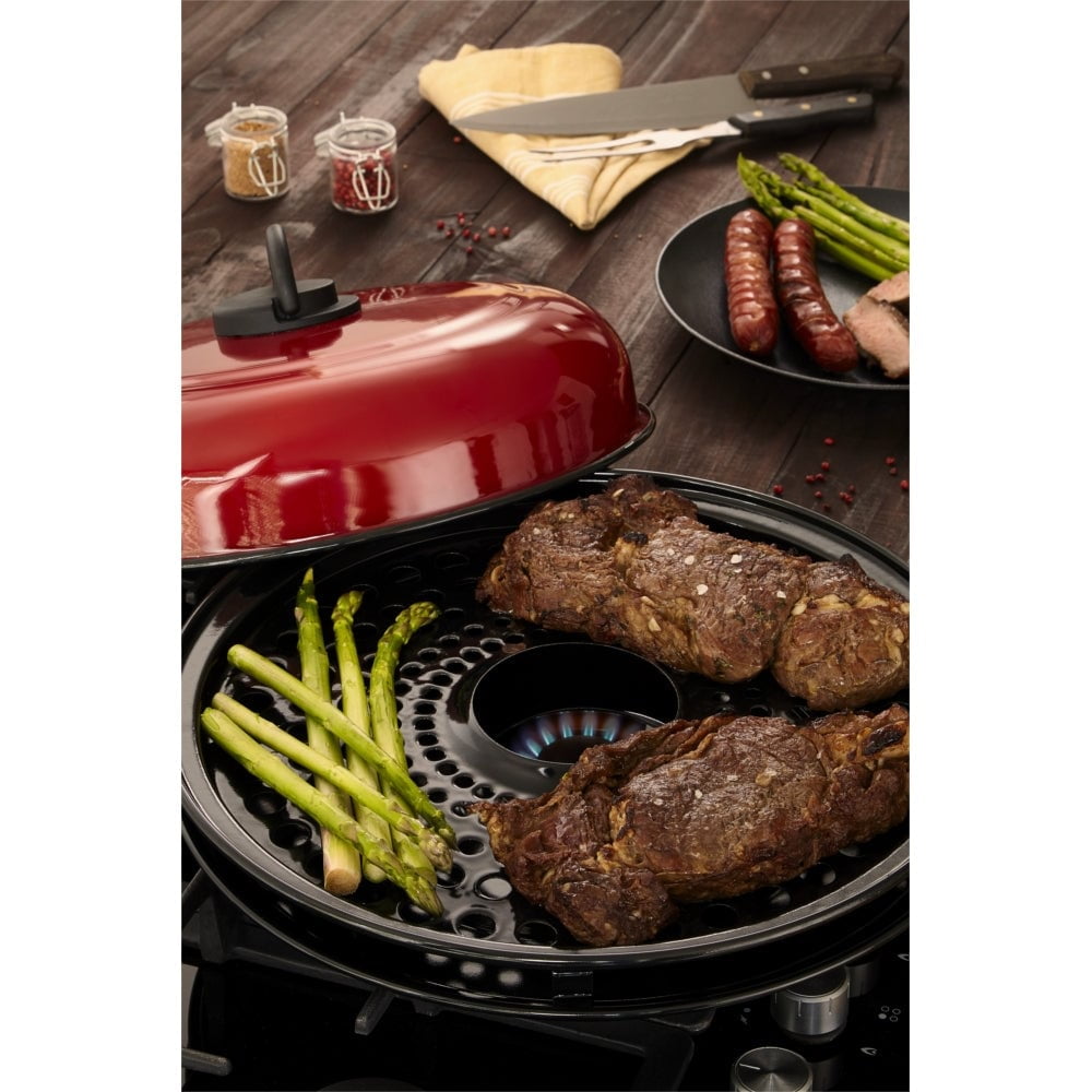 Artesano Iron Works | Home Decor Indoor Smokeless Grill ASATODO Nonstick Stovetop Grill by Artesano Home Decor Red