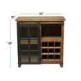 thumbnail image 4 of DecMode 16"W, 33"H Wood Industrial Standing Wine Rack, Brown, 1-Piece, 4 of 13