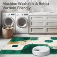 thumbnail image 5 of ODIKA 5'x7' Machine Washable Non-Slip Area Rug, Abstract Watercolor Modern Art Inspired High Traffic Rug, Green, 145879, 5 of 7