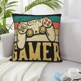 thumbnail image 6 of ZICANCN Rainbow Gaming Cute Controller Throw Pillow Covers, Bed Couch Sofa Knit Decorative Pillow Covers for Living Room Farmhouse, 18"x18", 6 of 8