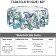 thumbnail image 5 of Watercolor Blue Leaf Round Tablecloth Summer/Spring Flowers Decorative Table Cloth 60 Inch Polyester Fabric Farmhouse Floral Table Cover for Home Sofa Kitchen Outdoor Indoor Party, 5 of 6