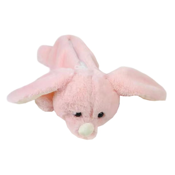 Estuche de peluche para lápices, accesorios de papelería, bolígrafos de dibujos animados, soporte para lápices multiusos. Rosa