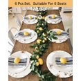 thumbnail image 4 of 13 Inch Round Placemats Set of 6, Brown Red Spring Floral Non Slip Heat Insulation PP Table Mats, Summer Flowers Botanical Elegant Washable Place Mats for Kitchen Dining Party Table Decor, 4 of 7