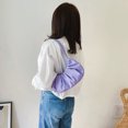 thumbnail image 1 of Bolsa Bolso de hombro para axila Bolso de nube plisado de color sólido de nailon para mujer (púrpura) Ehuebsd Nuevos Originales, 1 of 9
