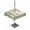SpringGreen Beige, variant on Outdoor Tablecloths with Umbrella Hole & Zipper, Spring Botanical 54x54 Inch Square Tablecloths, Watercolor Leaves Flowers Birds Gray Wood Waterproof Table Cloth, Patio/Pool/Picnic Table Covers