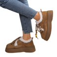 thumbnail image 5 of Willtoo Women Retro Lace Up Faux Suede Warm Ankle Boots Fleece Lined Platform Winter Footwear Non Slip Thick Sole Cold Weather Comfort Shoes, 5 of 5