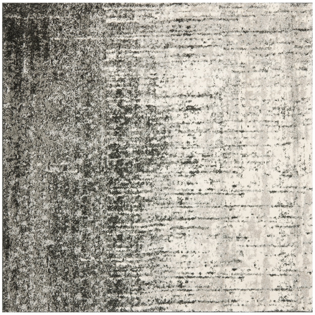 SAFAVIEH Retro Elsie Abstract Runner Rug, Black/Light Grey, 2'3" x 7'
