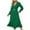 Green, variant on Plus Size Wedding Guest Dress V Neck Long Sleeve Midi Evening Gowns Split Flowy Waist Shirred Solid Ball Dress Elegant Wedding Guest Cocktail Party Dress
