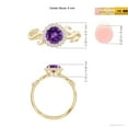 thumbnail image 5 of ANGARA Natural Vintage Inspired Amethyst Flower and Vine Ring in 14K Yellow Gold for Women (Size-6mm) | February Birthstone, Birthday, Anniversary, Jewelry Gift for Women | Natural Amethyst Ring, 5 of 9