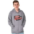 thumbnail image 3 of Funny Danger is My Middle Name Zip Hoodie Sweatshirt Men Brisco Brands S, 3 of 6